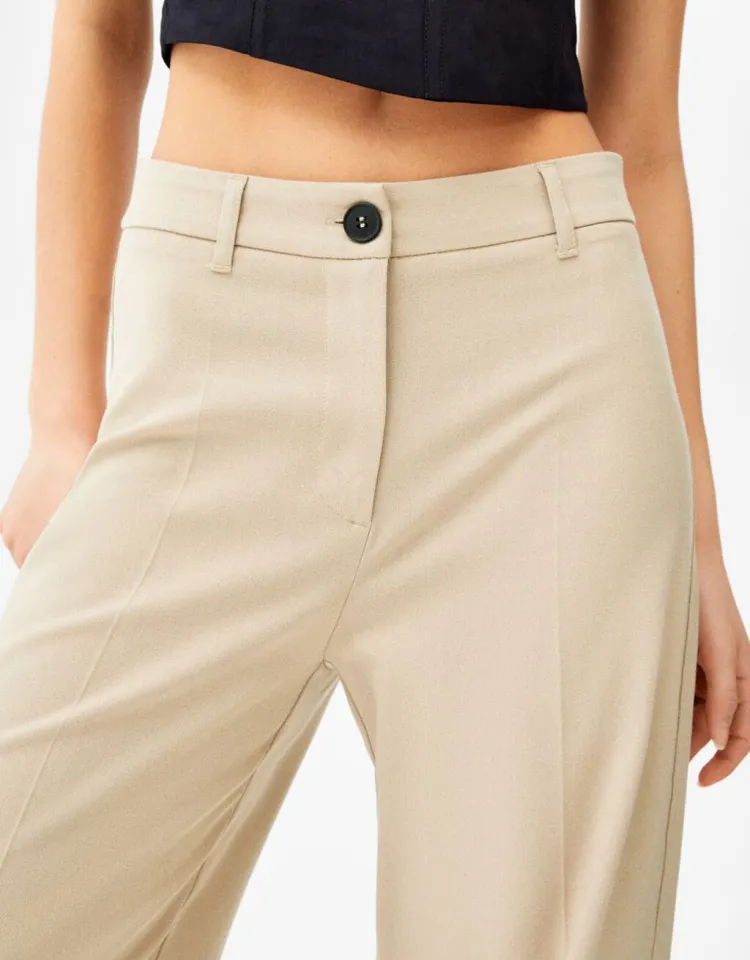 Wide-Leg-Hose mit Gürtelschlaufen